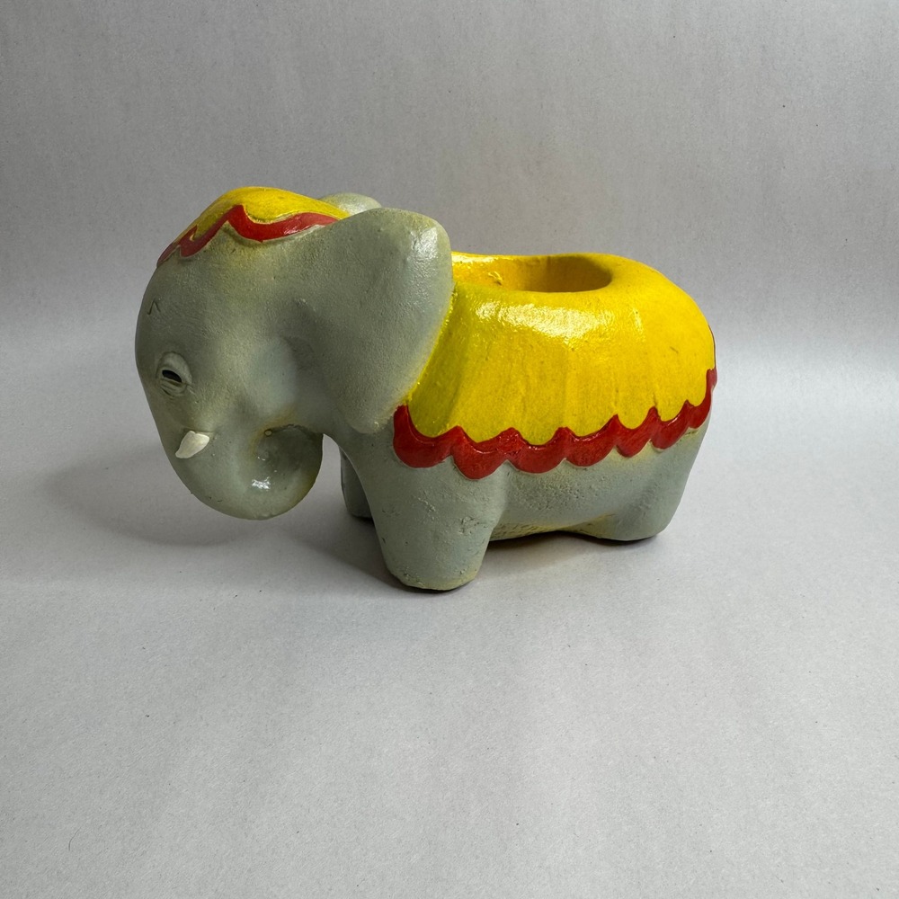 Stonework Originals Elephant‎ Planter Pot Holder Vintage 1950's Circus
